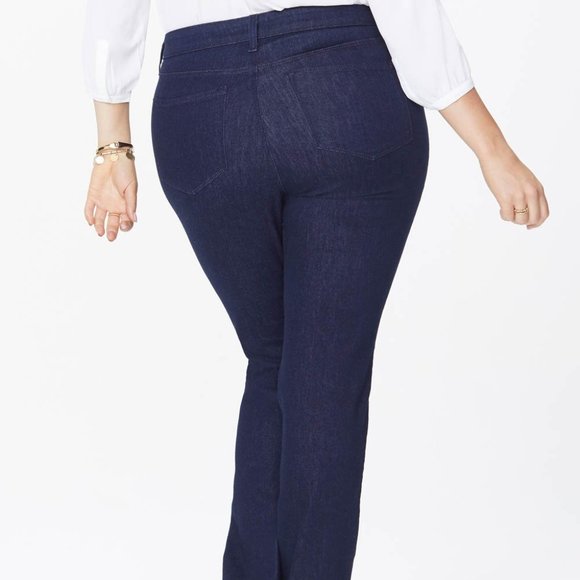 NYDJ Plus Size Marilyn Straight Denim Jeans Rinse - Picture 1 of 3